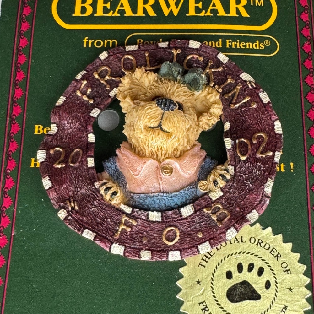 Boyds Bearwear‎ F.O.B. 2002 Loyal Order Friends Teddy Bear Pin Brooch